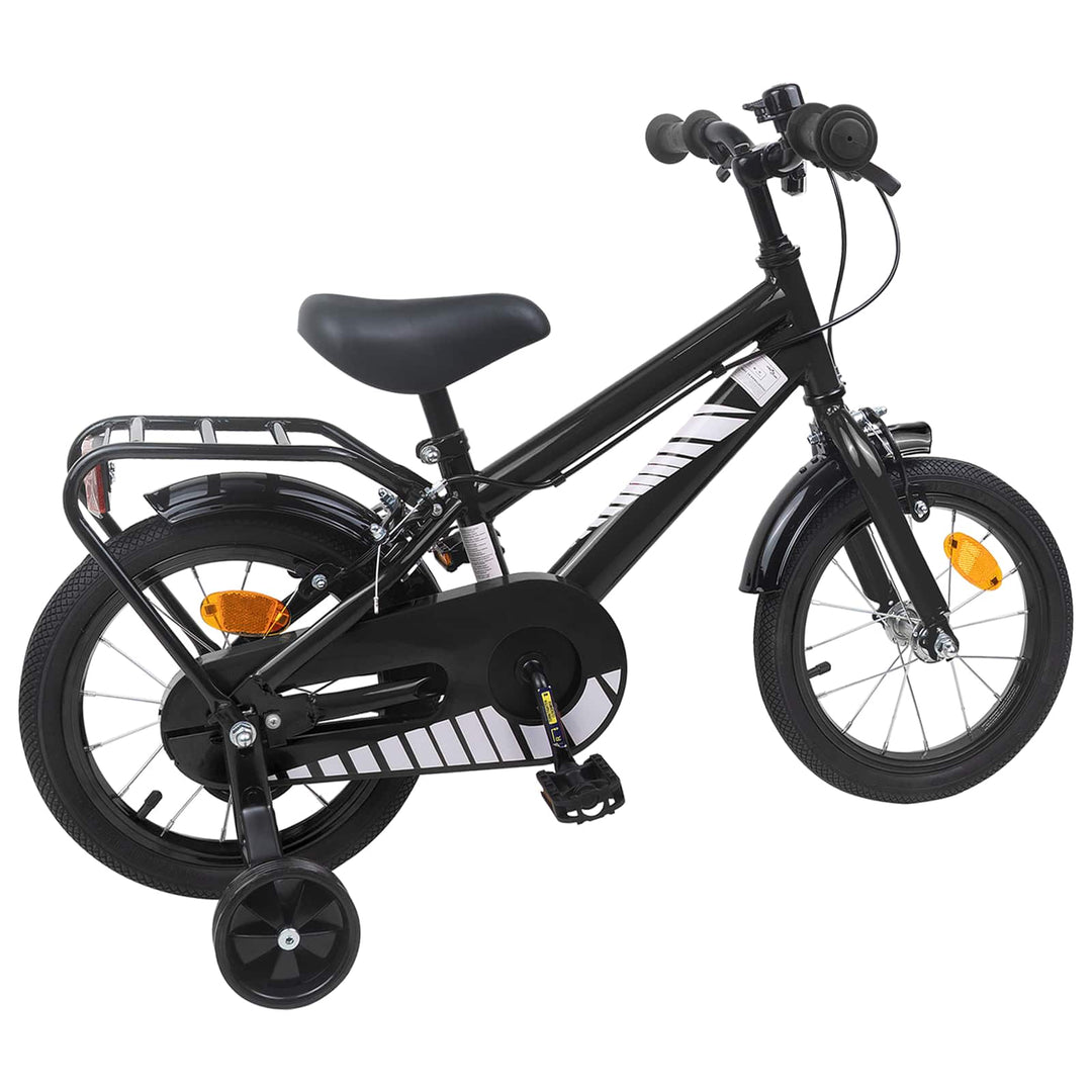 Børnecykel 14 tommer anbefalet til 3-5 år gammel Sort