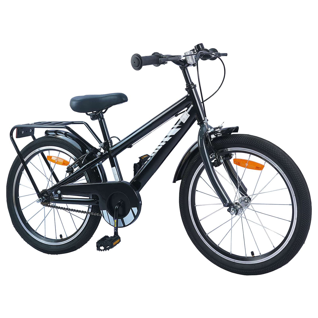 Børnecykel 18 tommer til 5-7 år gammel Sort