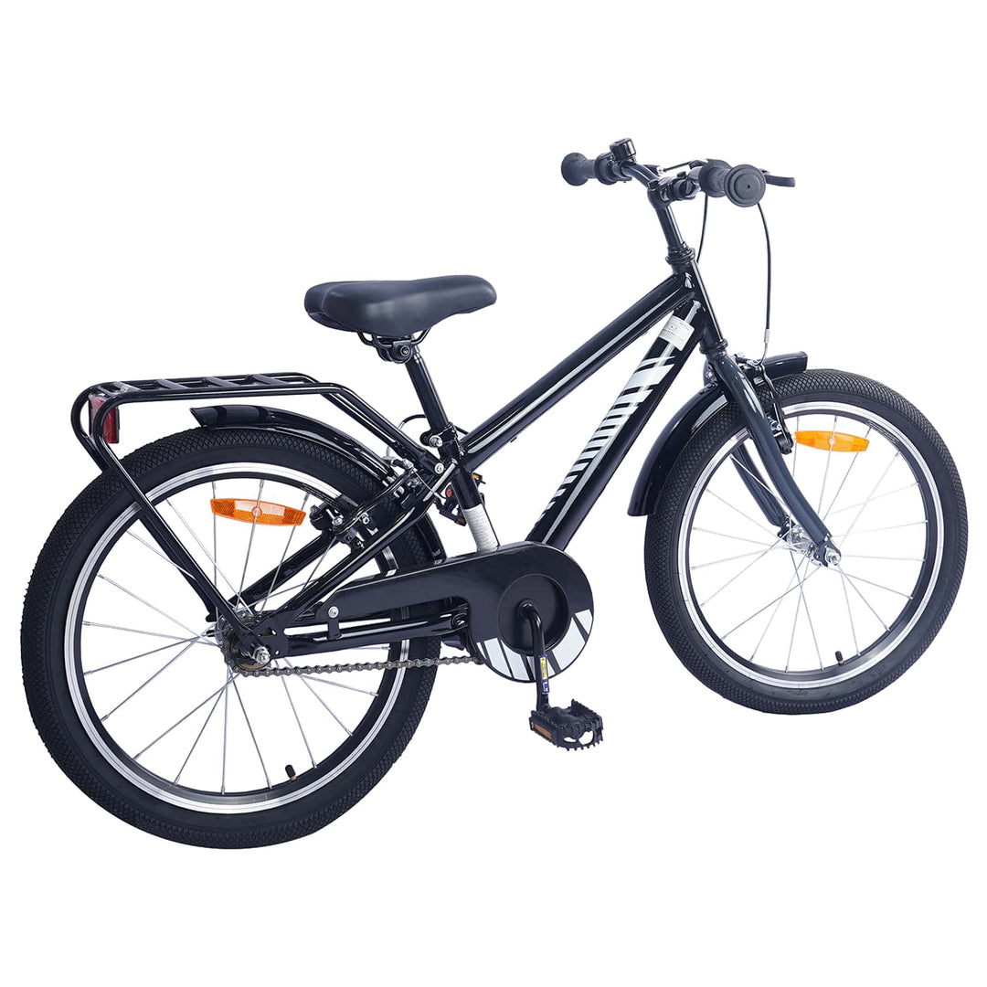 Børnecykel 20 tommer til børn i alderen 6-11 år Sort