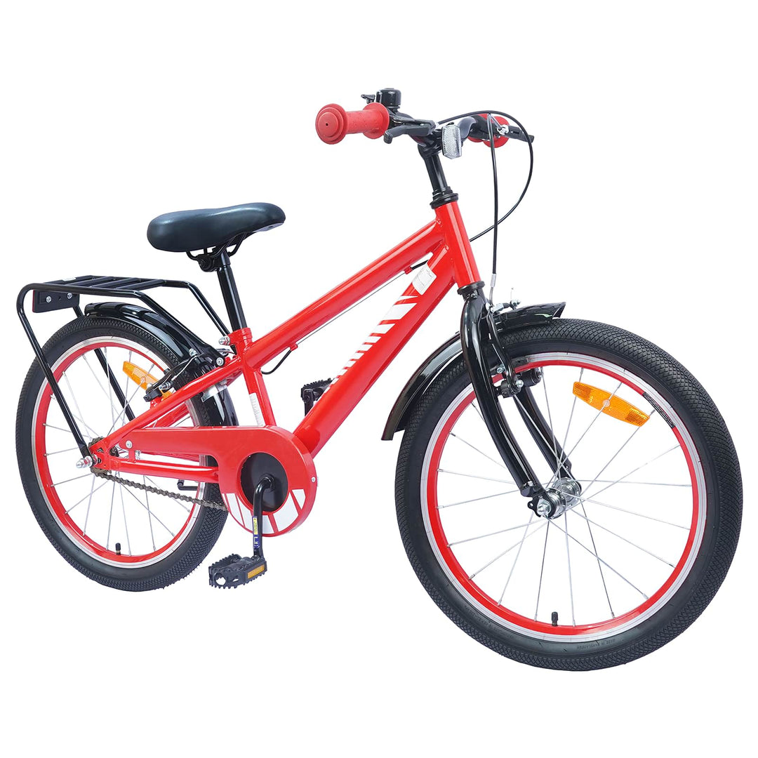 Børnecykel 18 tommer til 5-7 år gammel Rød