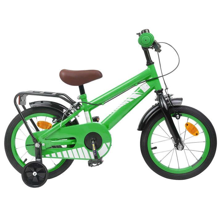 Børnecykel 16 tommer til 4-6 år gamle Grøn