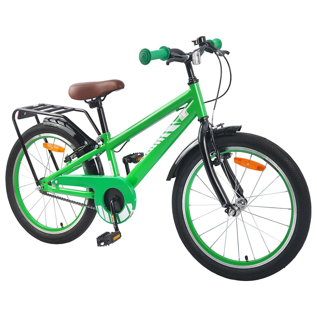 Børnecykel 18 tommer til 5-7 år gammel Grøn