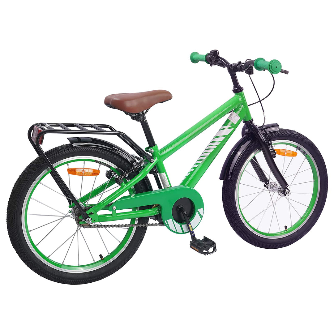 Børnecykel 18 tommer til 5-7 år gammel Grøn