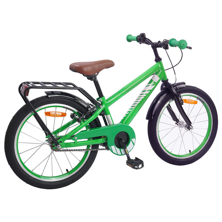 Børnecykel 18 tommer til 5-7 år gammel Grøn