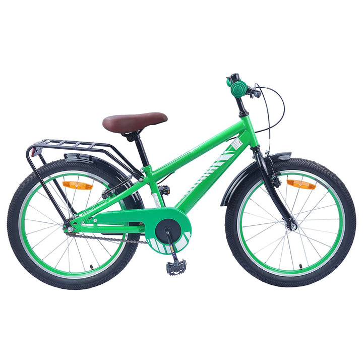Børnecykel 18 tommer til 5-7 år gammel Grøn