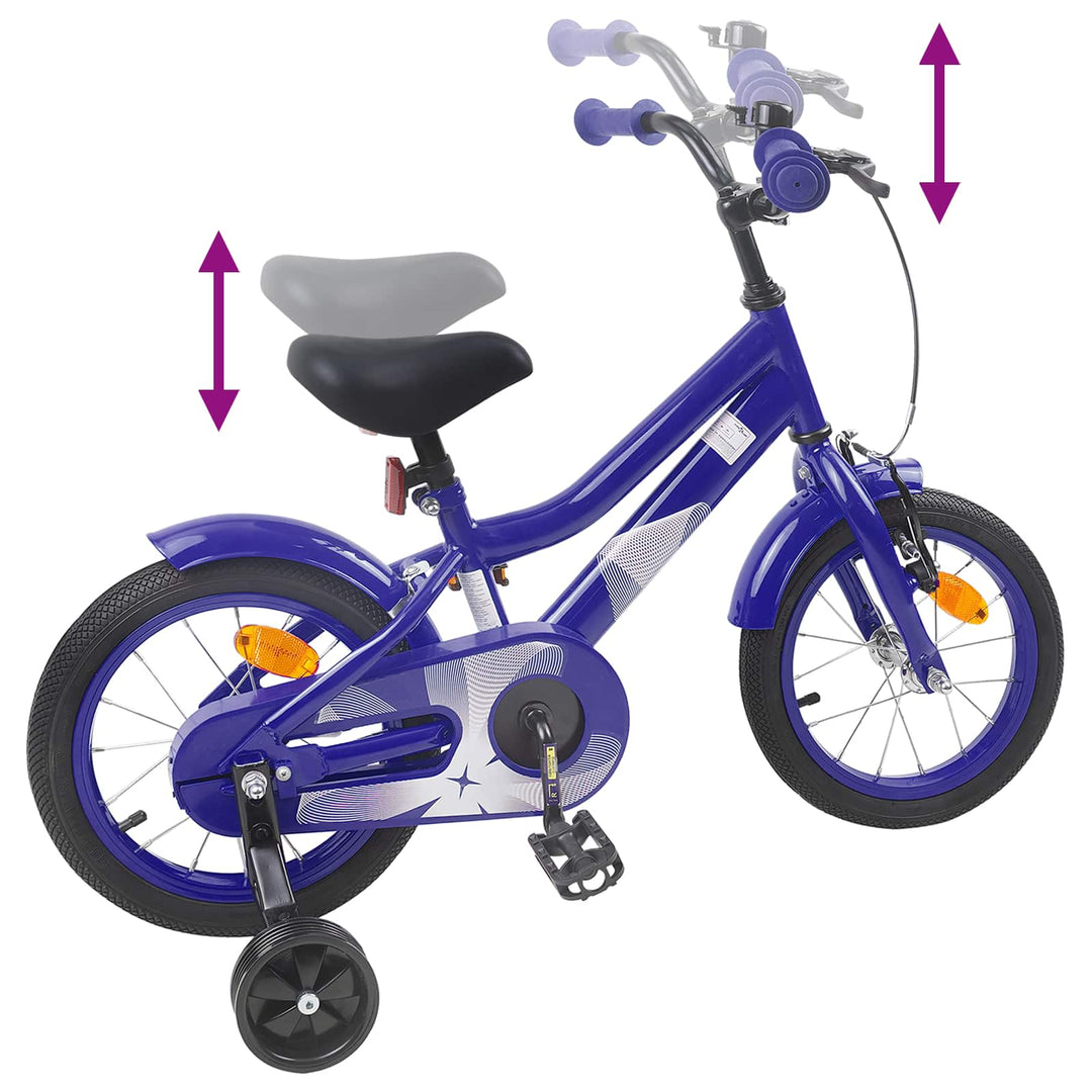Børnecykel 16 tommer til 4-6 år gamle Mørk blå