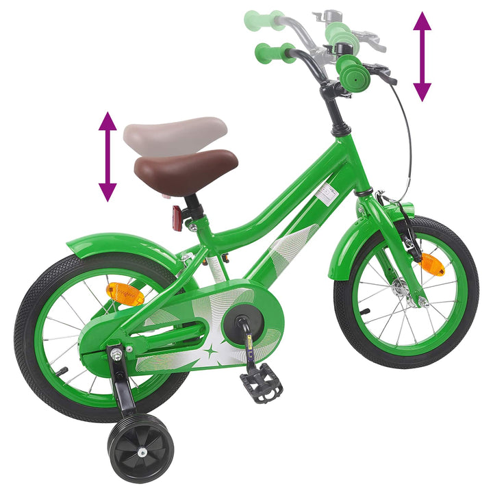 Børnecykel 16 tommer til 4-6 år gamle Grøn