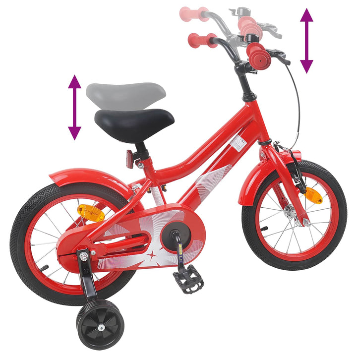 Børnecykel 16 tommer til 4-6 år gamle Rød