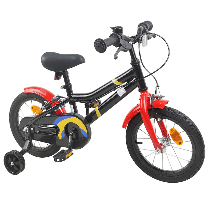 Børnecykel 14 tommer anbefalet til 3-5 år gammel Sort rød
