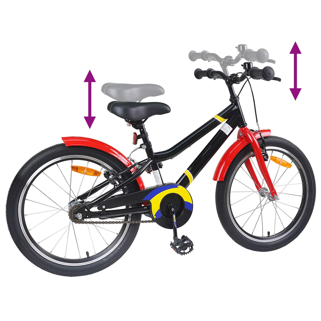 Børnecykel 22 tommer til 7-12 år gammel Sort rød