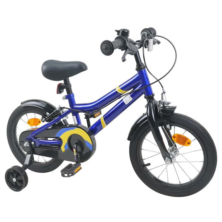 Børnecykel 16 tommer til 4-6 år gamle Blå hvid
