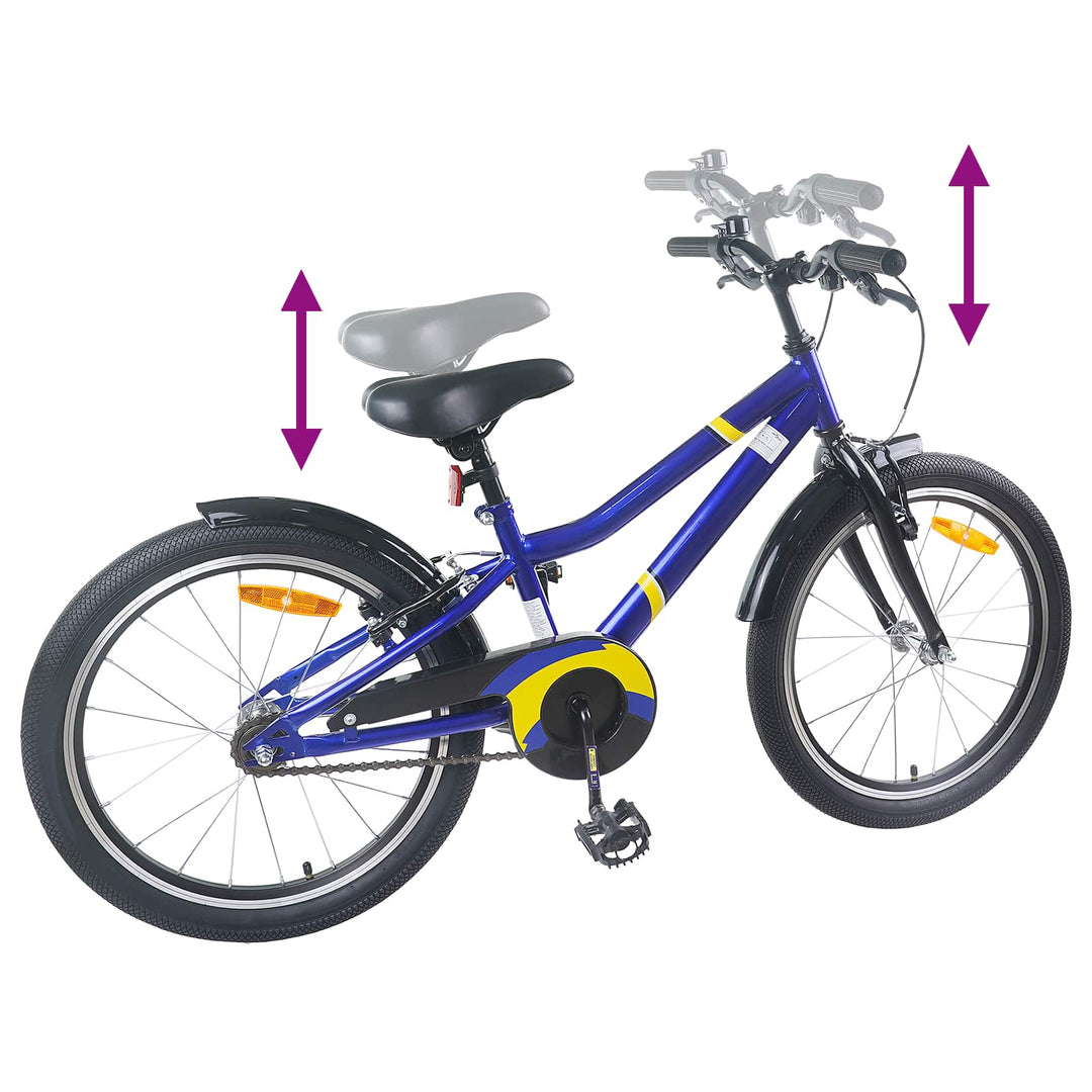 Børnecykel 20 tommer til børn i alderen 6-11 år Blå Sort