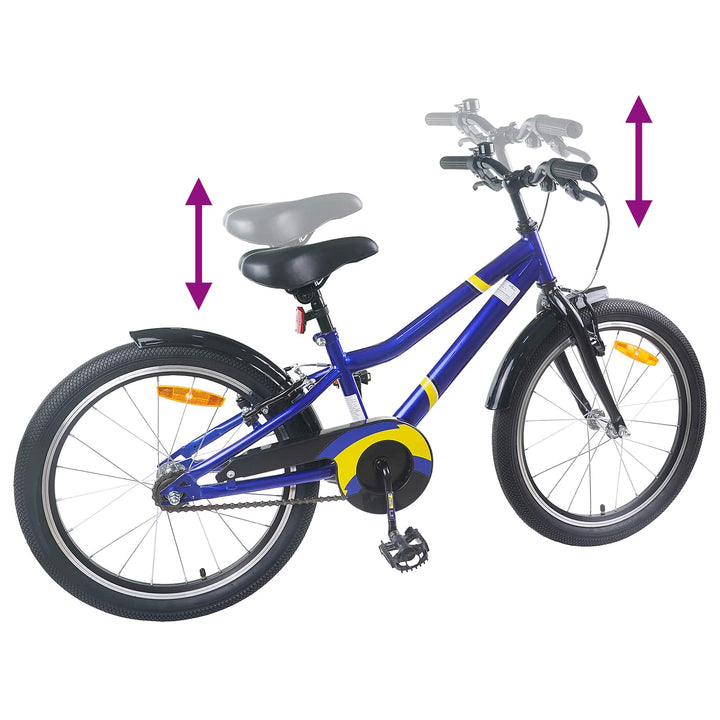Børnecykel 24 tommer til 8-12 år Blå Sort