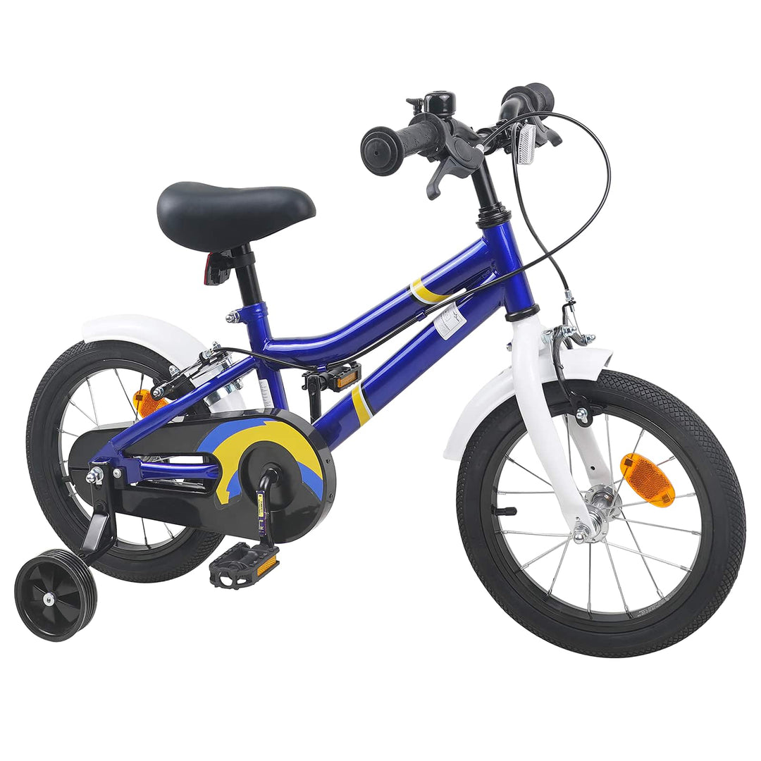 Børnecykel 12 tommer til 2-4 år gamle Blå hvid