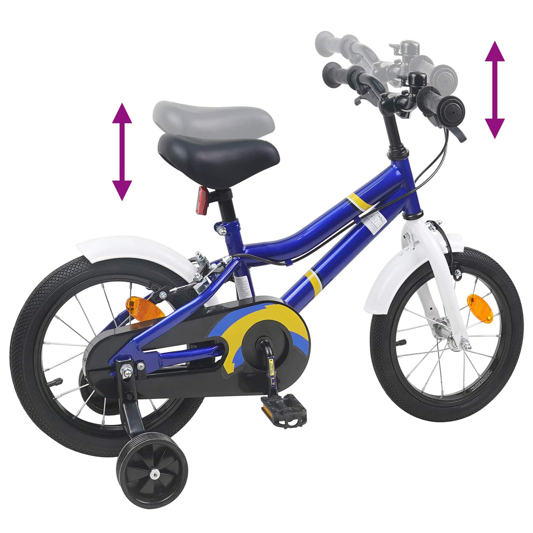 Børnecykel 12 tommer til 2-4 år gamle Blå hvid