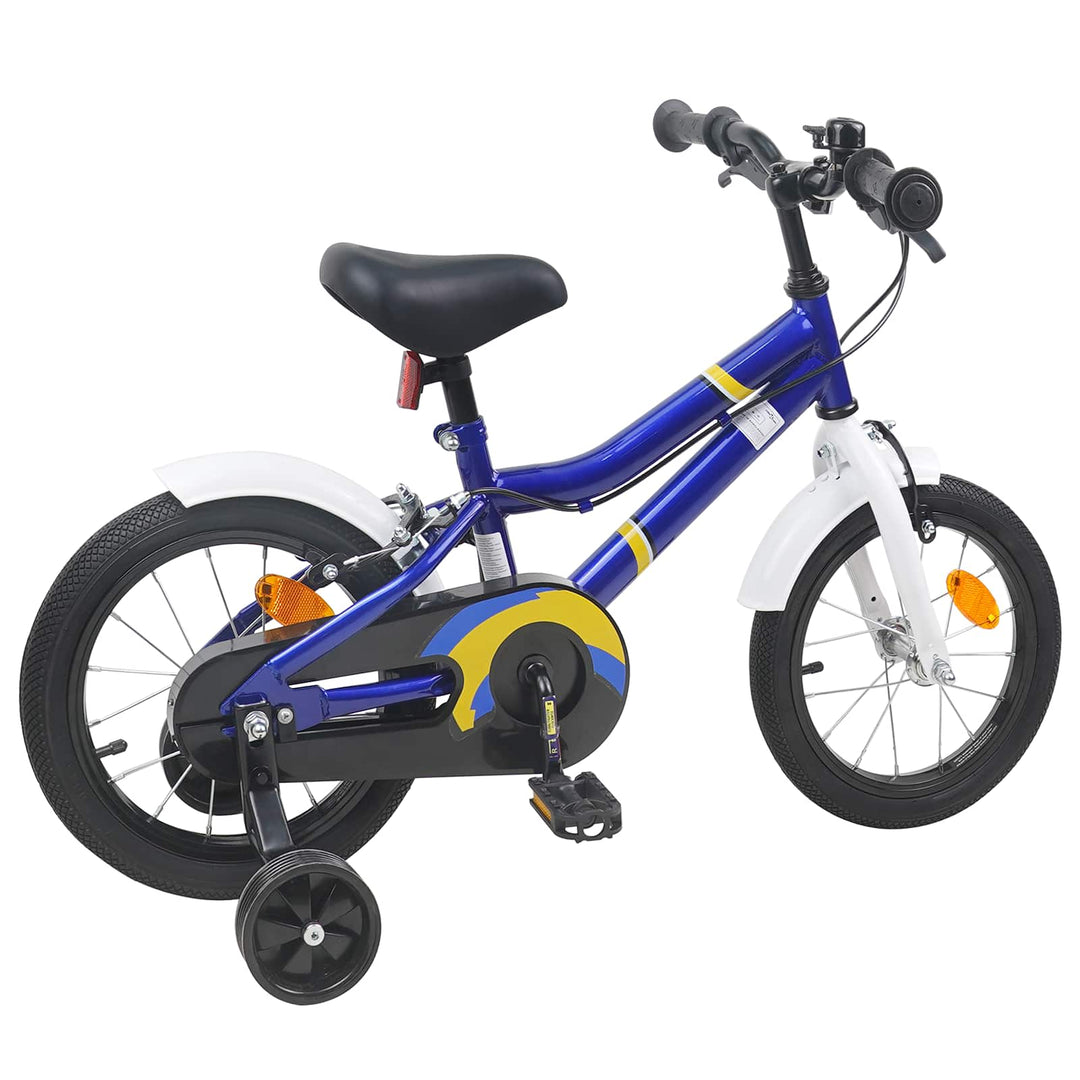 Børnecykel 14 tommer anbefalet til 3-5 år gammel Blå hvid