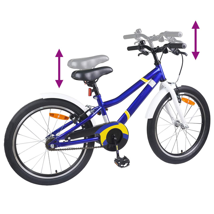 Børnecykel 22 tommer til 7-12 år gammel Blå hvid