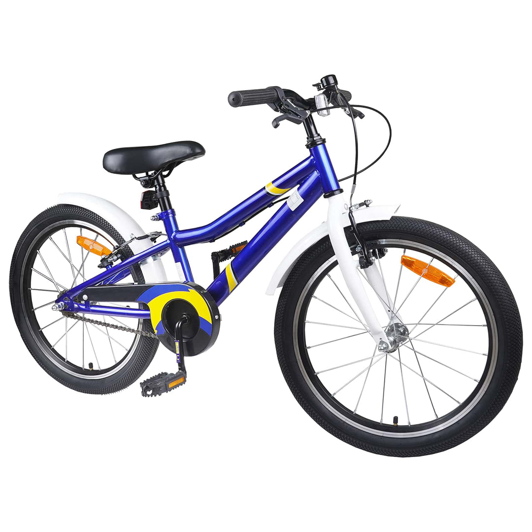 Børnecykel 24 tommer til 8-12 år Blå hvid