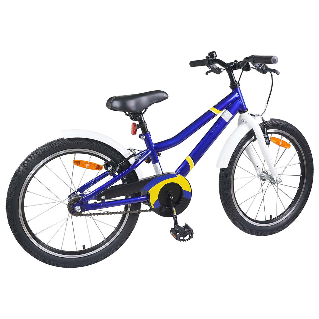 Børnecykel 24 tommer til 8-12 år Blå hvid
