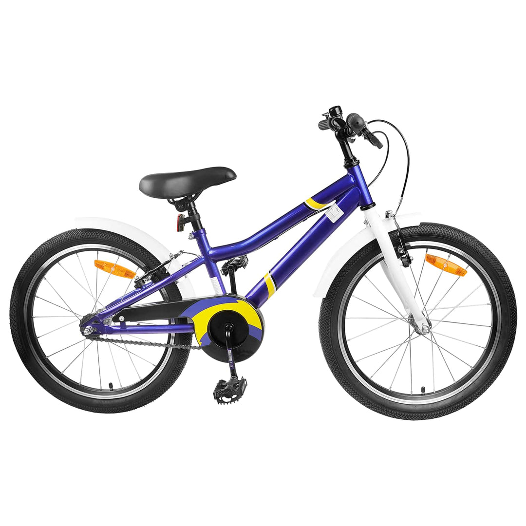 Børnecykel 24 tommer til 8-12 år Blå hvid