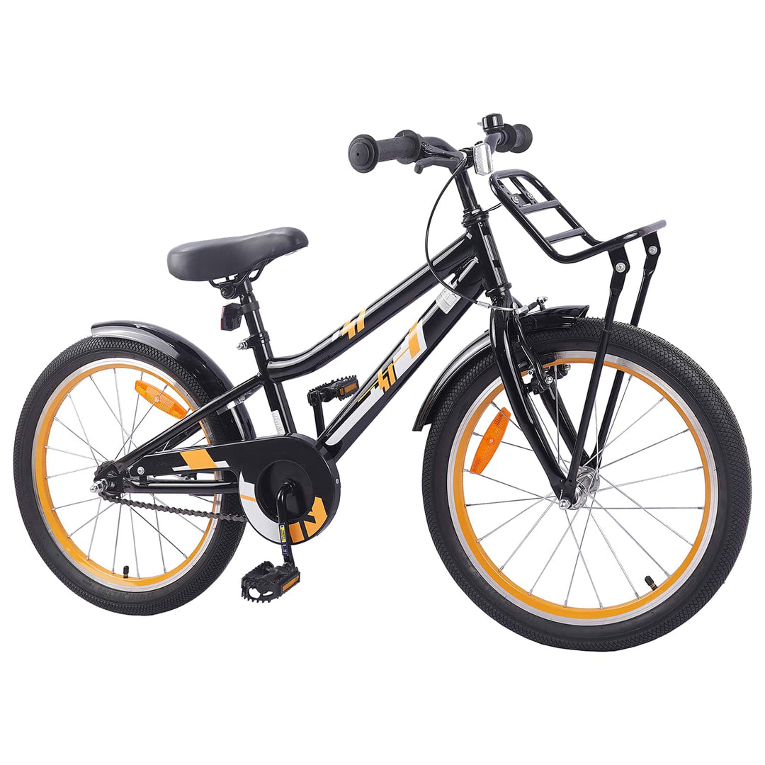 Børnecykel 18 tommer til 5-7 år gammel Orange Sort
