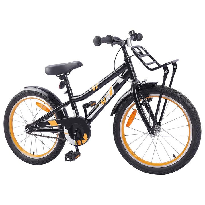 Børnecykel 20 tommer til børn i alderen 6-11 år Orange Sort
