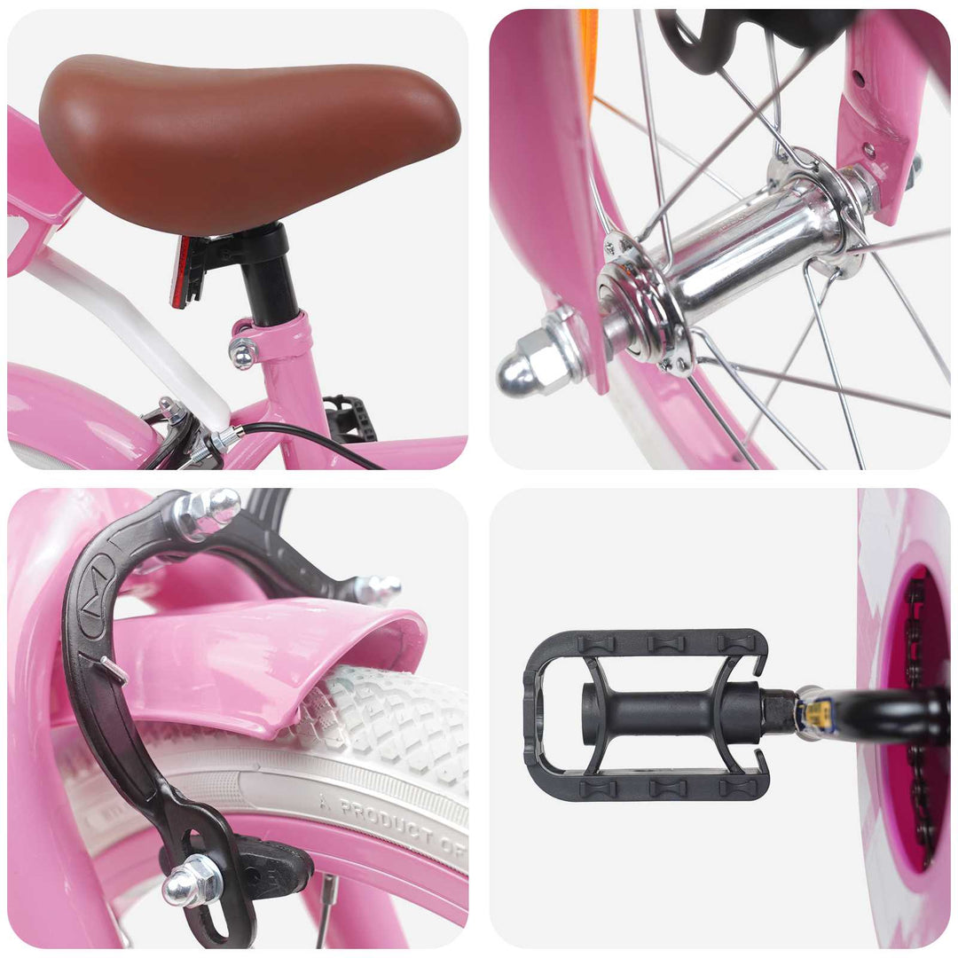 Børnecykel 12 tommer til 2-4 år gamle Lys pink
