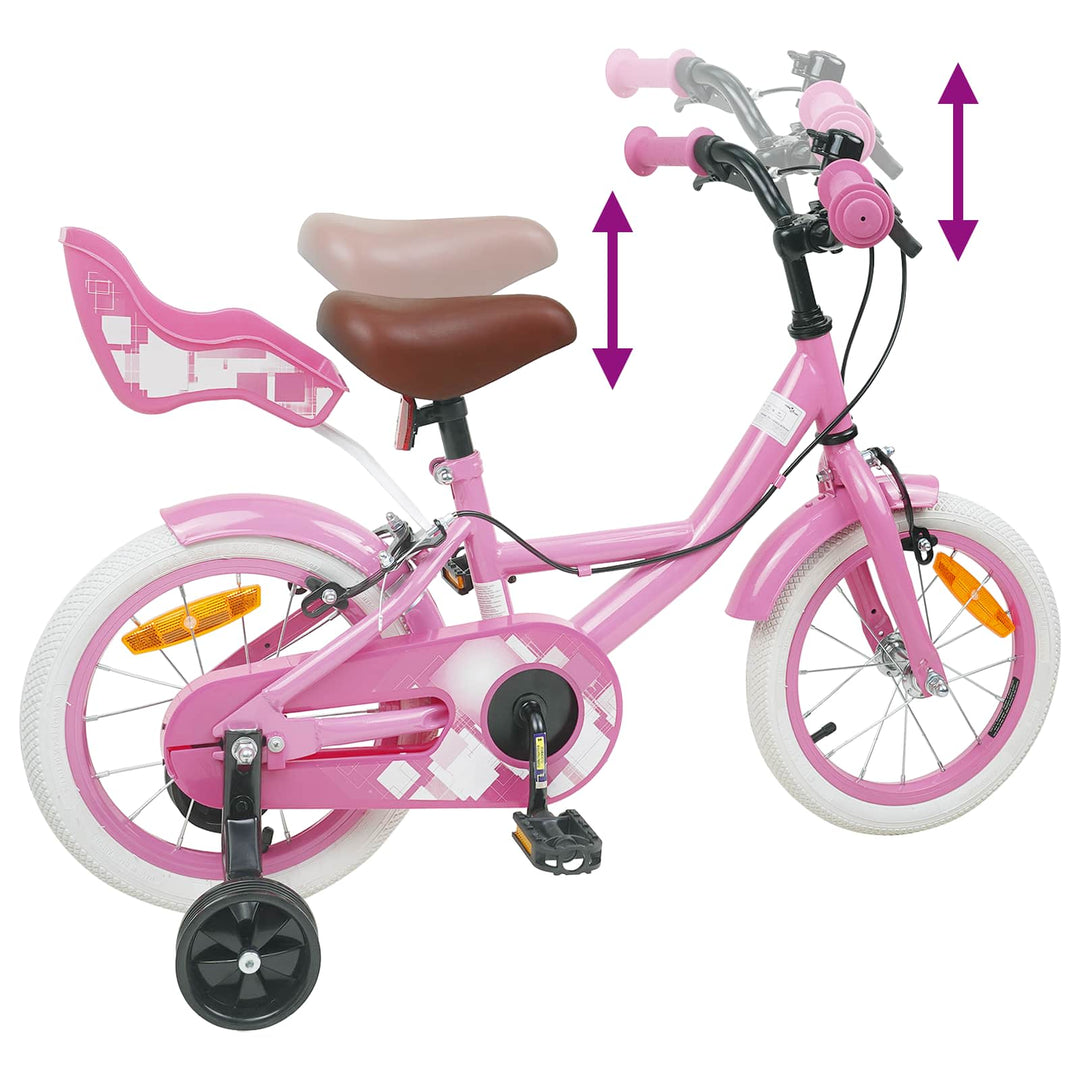 Børnecykel 12 tommer til 2-4 år gamle Lys pink
