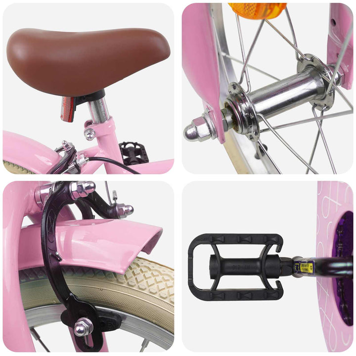 Børnecykel 14 tommer anbefalet til 3-5 år gammel Lys pink