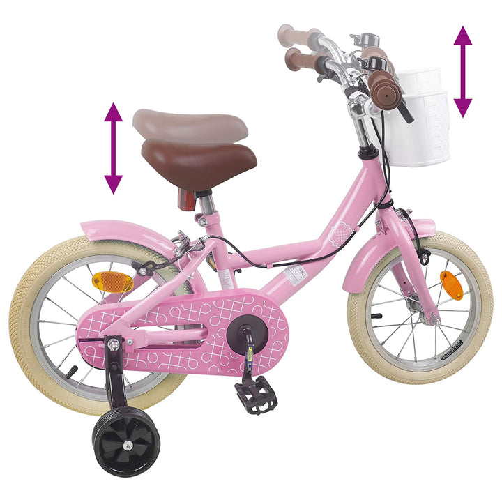 Børnecykel 14 tommer anbefalet til 3-5 år gammel Lys pink