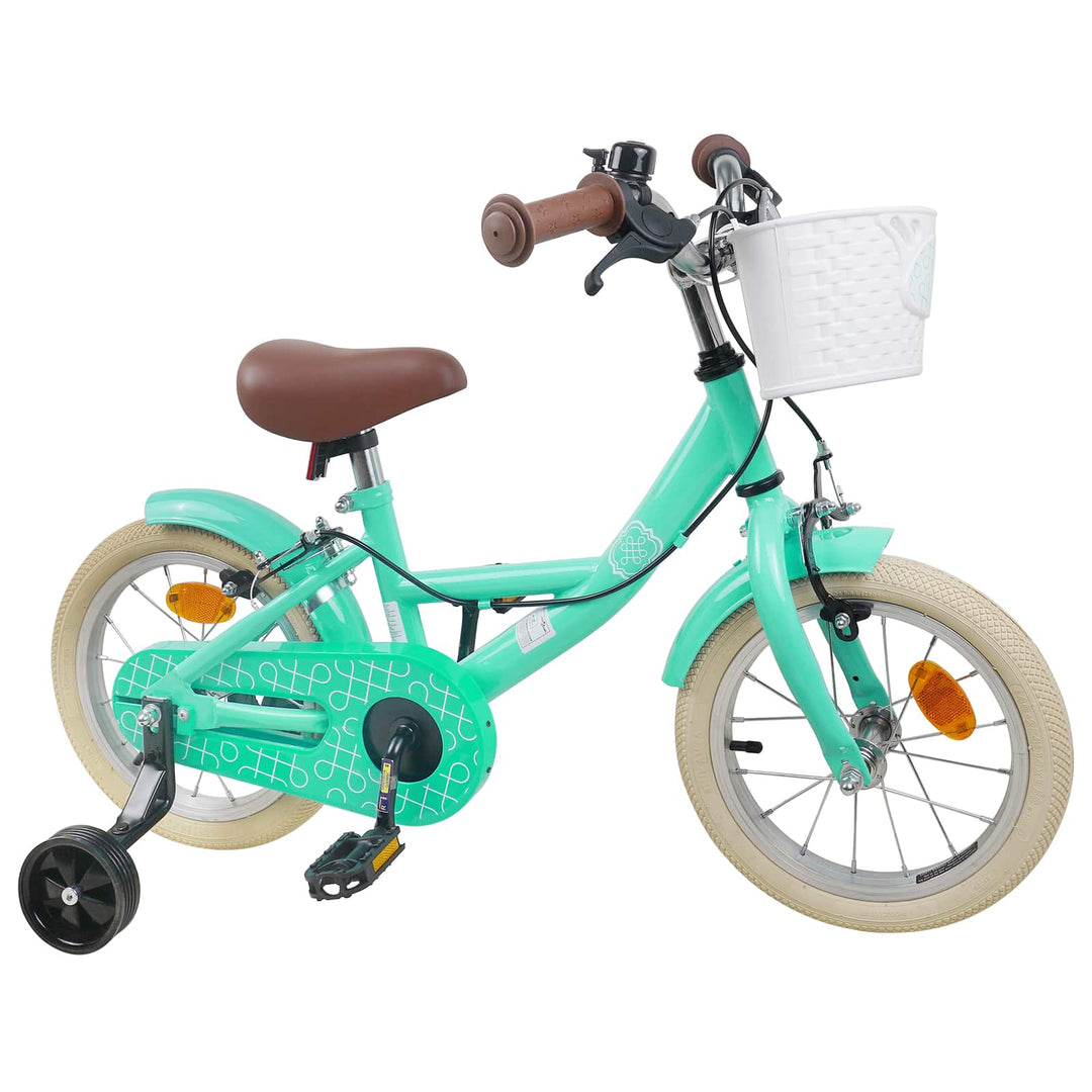 Børnecykel 14 tommer anbefalet til 3-5 år gammel Havgrøn