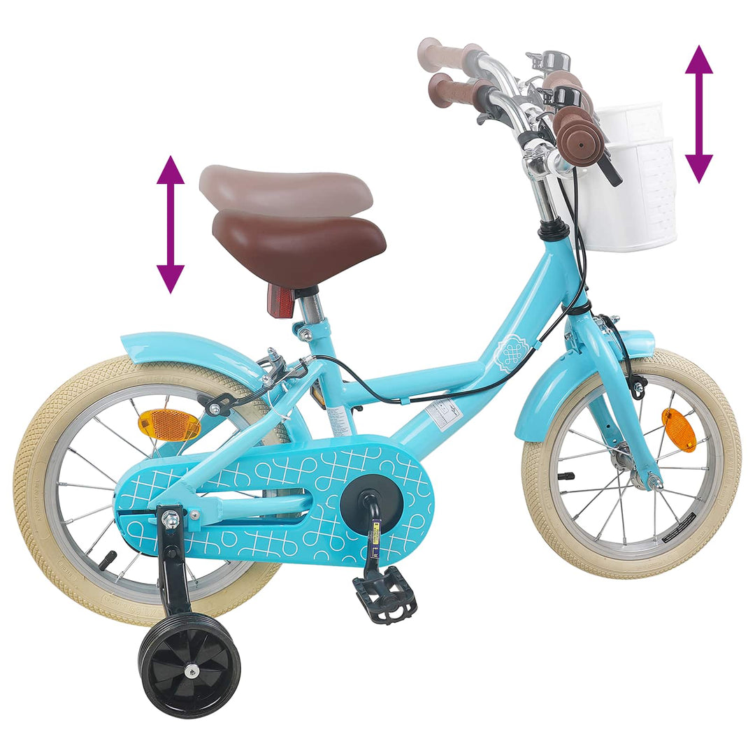 Børnecykel 14 tommer anbefalet til 3-5 år gammel Lyseblå