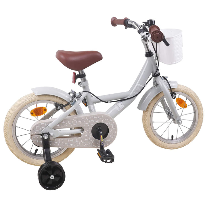Børnecykel 14 tommer anbefalet til 3-5 år gammel Lysegrå