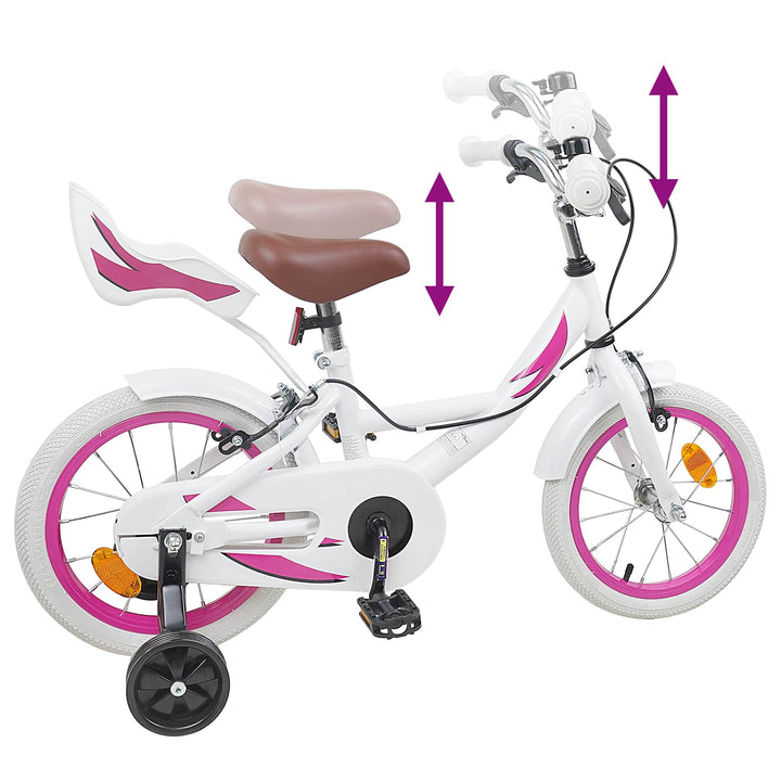 Børnecykel 12 tommer til 2-4 år gamle Hvid