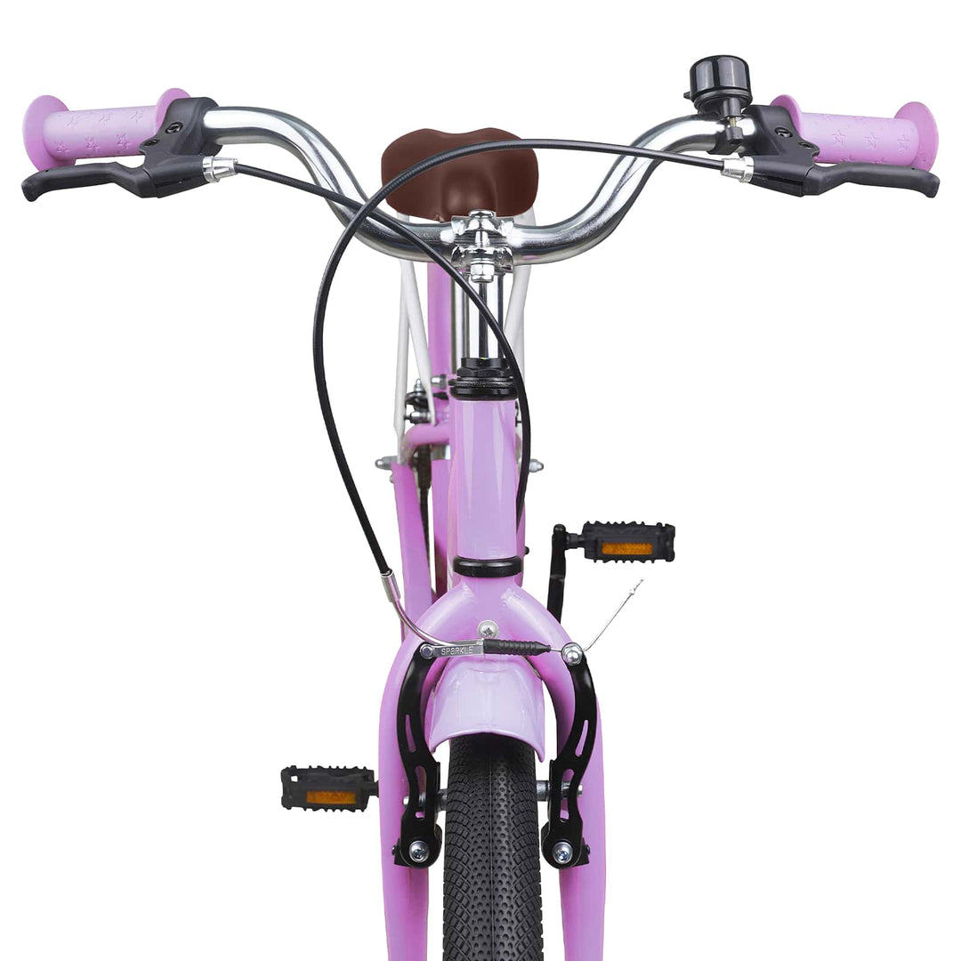Børnecykel 18 tommer til 5-7 år gammel Lilla