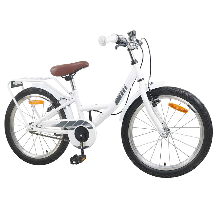Børnecykel 18 tommer til 5-7 år gammel Hvid