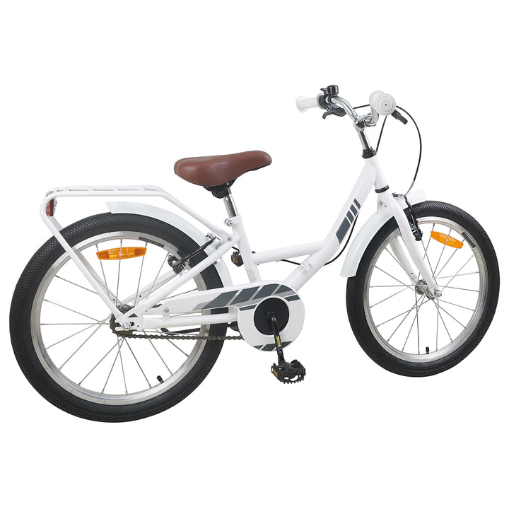 Børnecykel 18 tommer til 5-7 år gammel Hvid