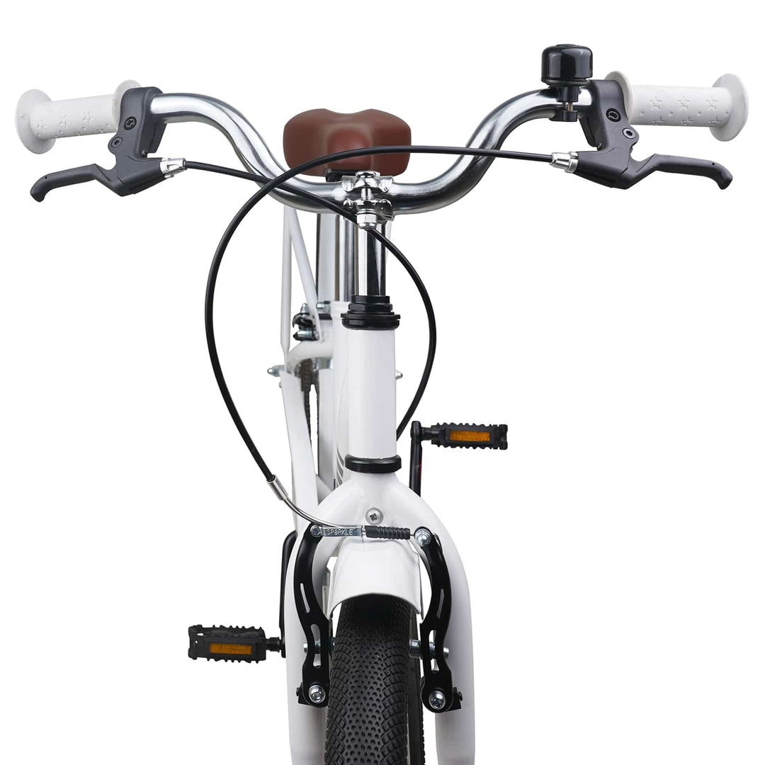 Børnecykel 20 tommer til børn i alderen 6-11 år Hvid
