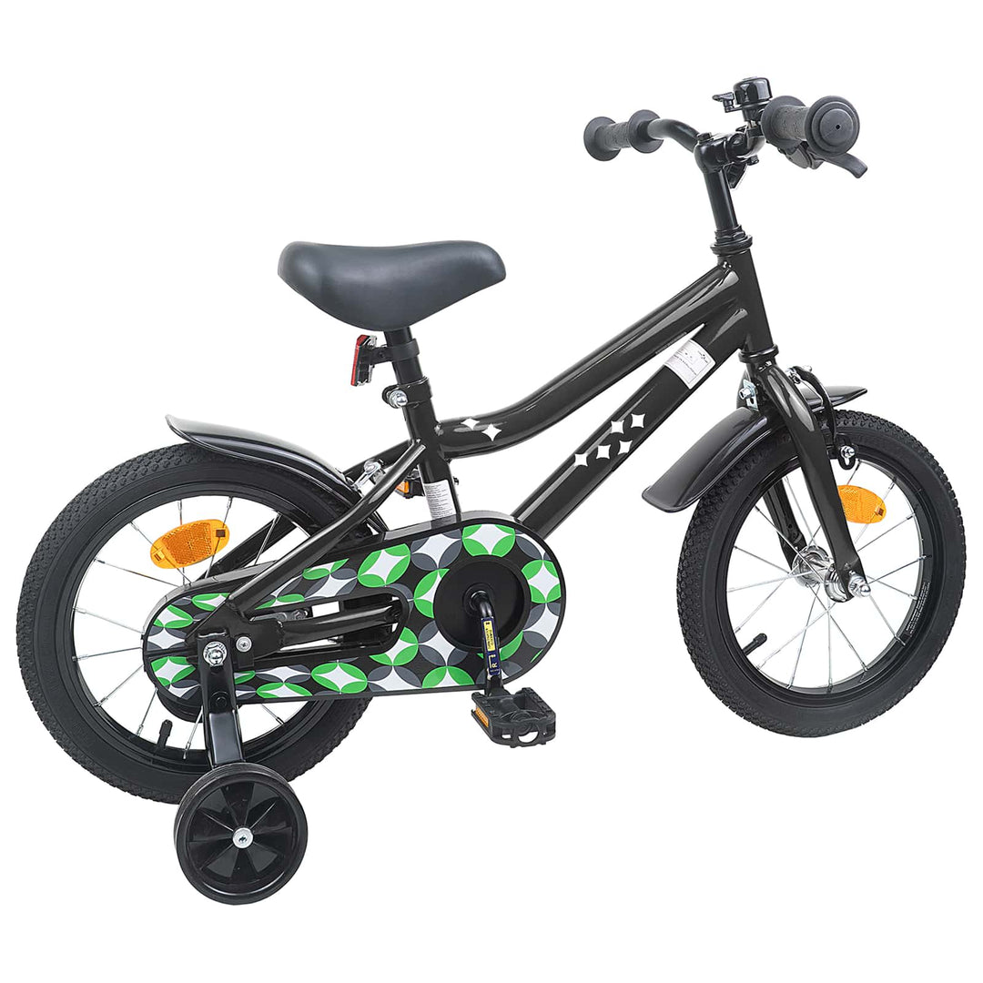 Børnecykel 14 tommer anbefalet til 3-5 år gammel Sort