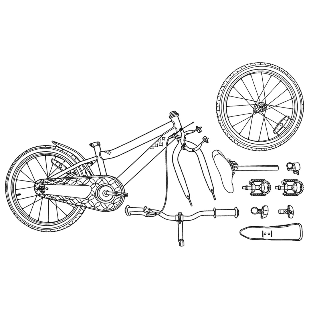 Børnecykel 18 tommer til 5-7 år gammel Sort
