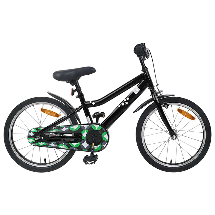 Børnecykel 18 tommer til 5-7 år gammel Sort