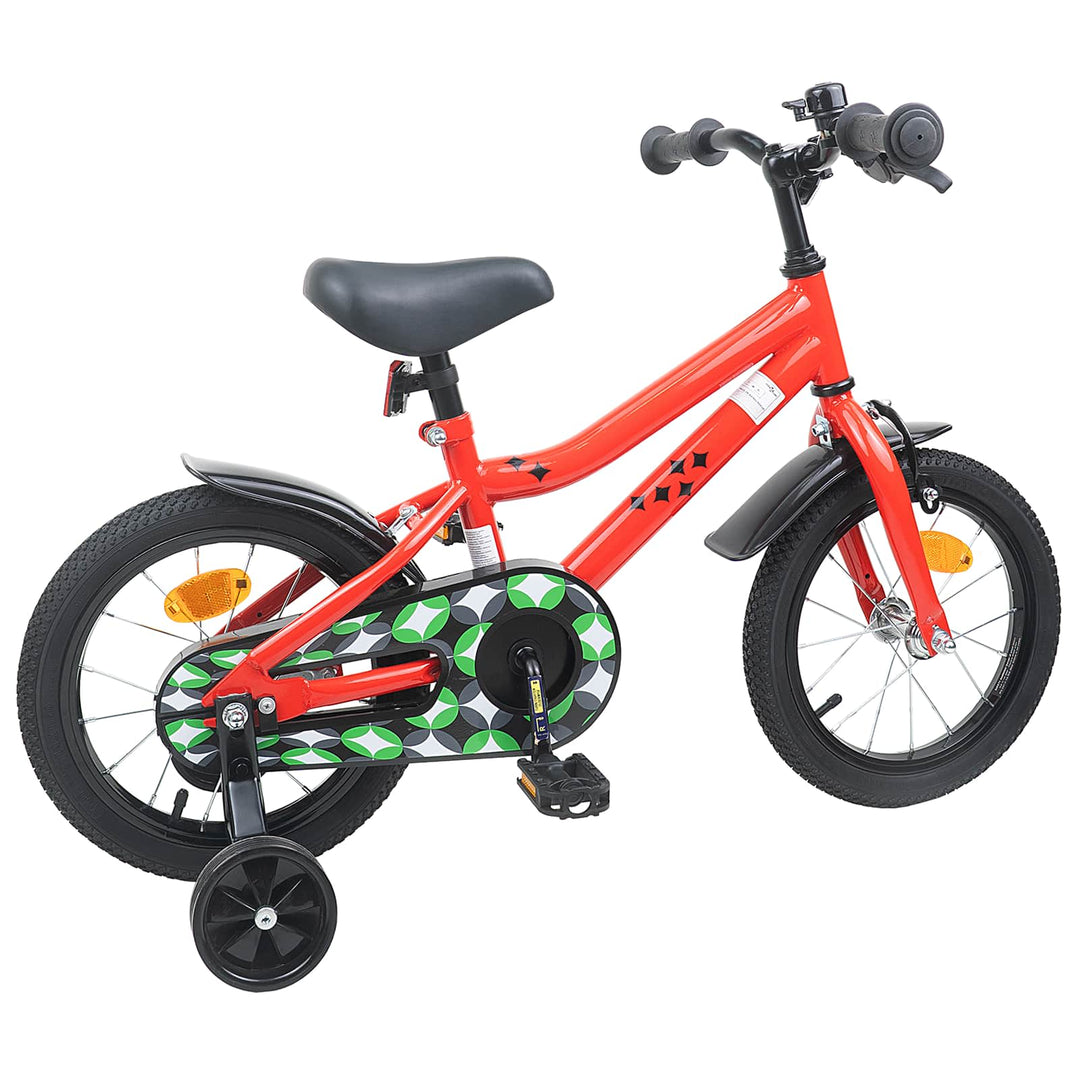 Børnecykel 14 tommer anbefalet til 3-5 år gammel Rød