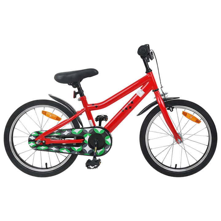 Børnecykel 18 tommer til 5-7 år gammel Rød