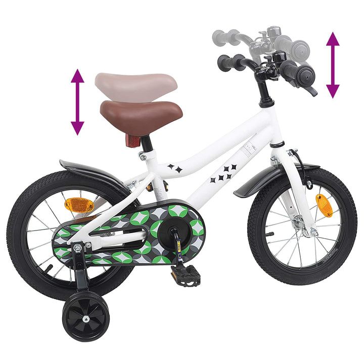 Børnecykel 12 tommer til 2-4 år gamle Hvid