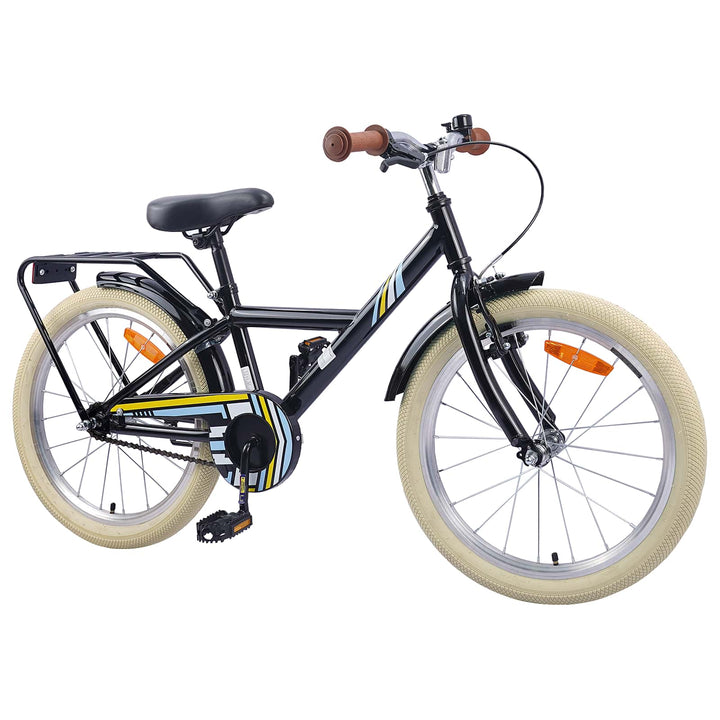 Børnecykel 18 tommer til 5-7 år gammel Sort
