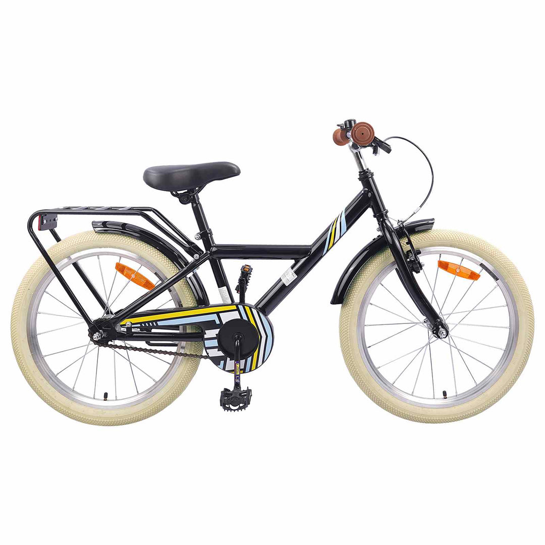 Børnecykel 24 tommer til 8-12 år Sort