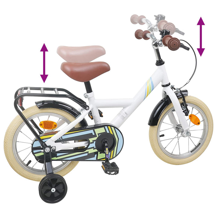 Børnecykel 16 tommer til 4-6 år gamle Hvid