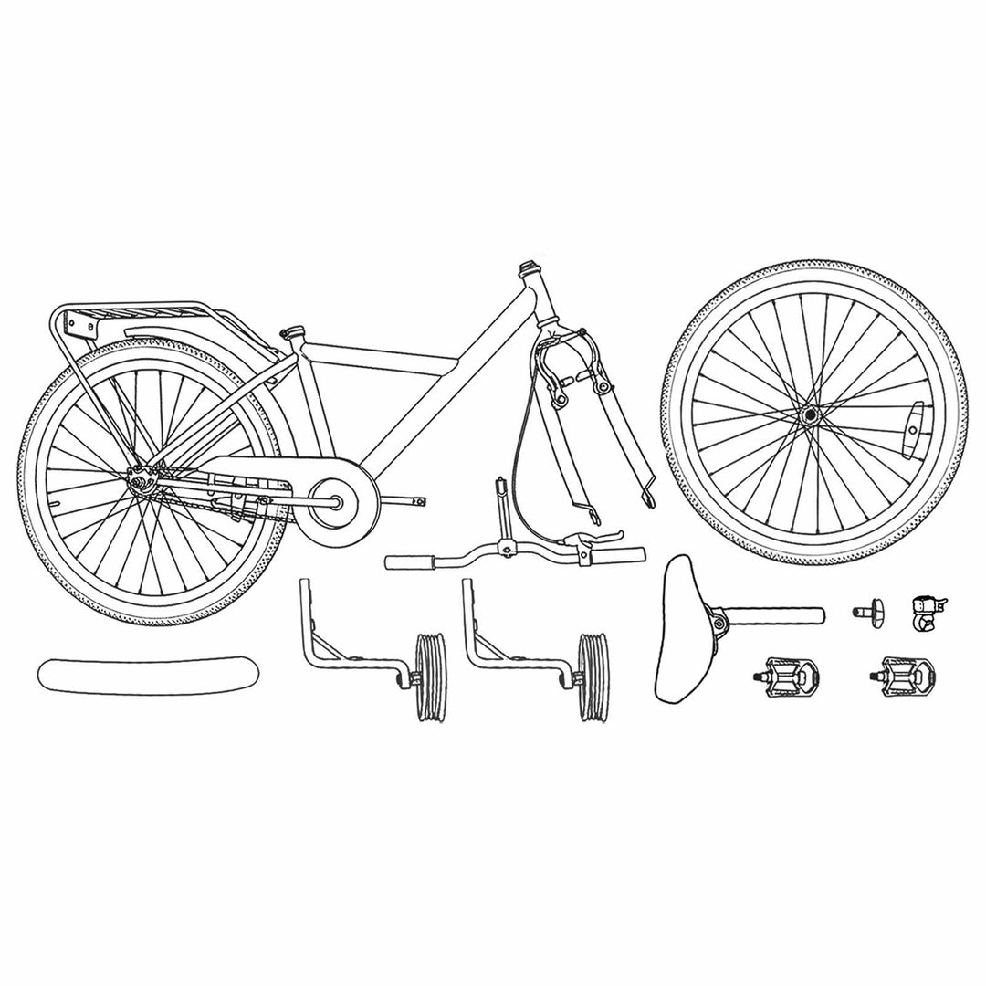 Børnecykel 16 tommer til 4-6 år gamle Hvid