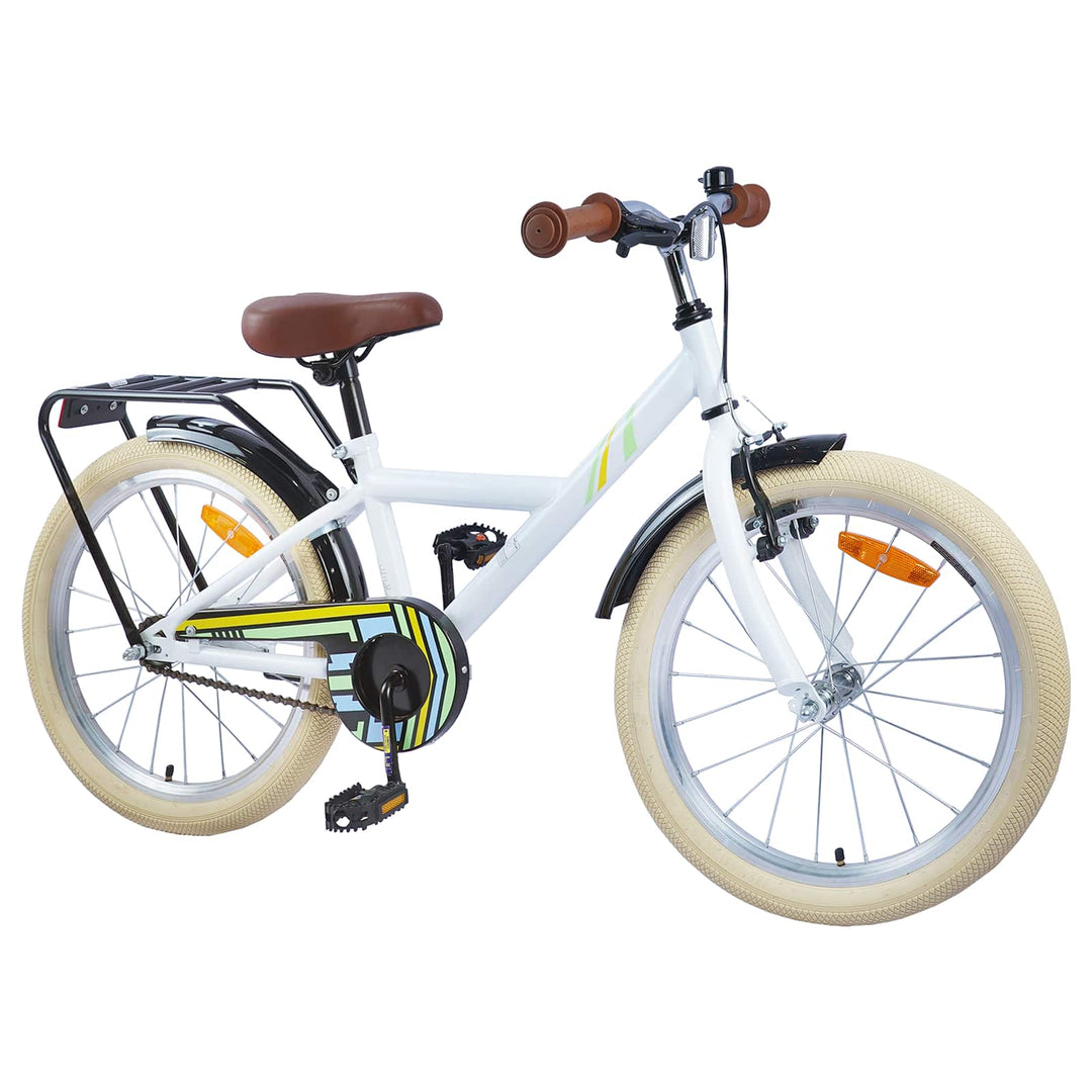 Børnecykel 18 tommer til 5-7 år gammel Hvid