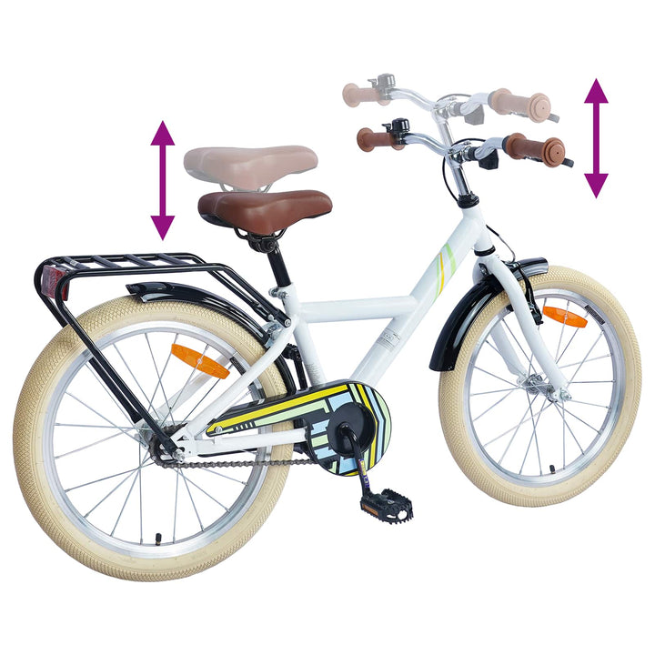 Børnecykel 20 tommer til børn i alderen 6-11 år Hvid